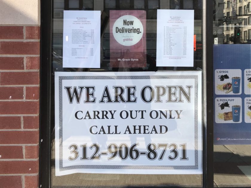 Illinois restaurants are take-out, delivery, and drive-thru only 